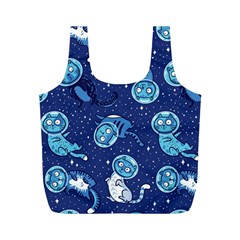 Cat Spacesuit Space Suit Astronauts Full Print Recycle Bag (m) by pakminggu