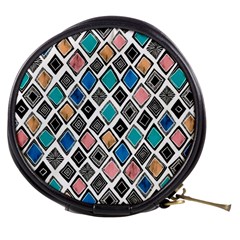 Diamond Shapes Pattern Mini Makeup Bag by Cowasu