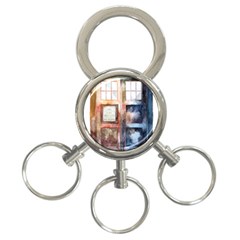 Tardis Doctor Who Transparent 3-ring Key Chain