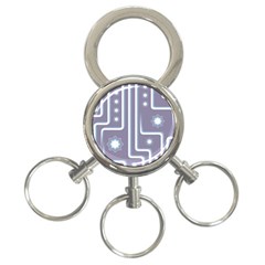 Pattern-non-seamless-background 3-ring Key Chain