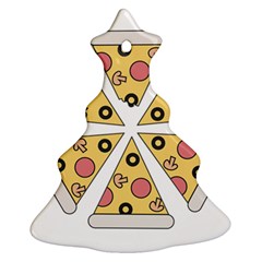 Pizza-slice-food-italian Christmas Tree Ornament (two Sides) by Cowasu