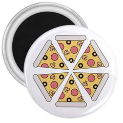 Pizza-slice-food-italian 3  Magnets by Sarkoni