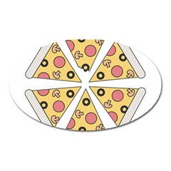 Pizza-slice-food-italian Oval Magnet by Sarkoni
