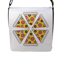 Pizza-slice-food-italian Flap Closure Messenger Bag (l)