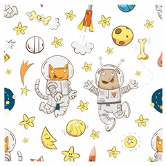 Astronaut-dog-cat-clip-art-kitten Wooden Puzzle Square by Sarkoni