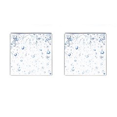 Blue Oxygen-bubbles-in-the-water Cufflinks (square) by Sarkoni