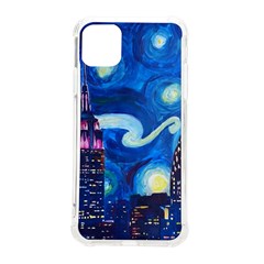 Starry Night In New York Van Gogh Manhattan Chrysler Building And Empire State Building Iphone 11 Pro Max 6 5 Inch Tpu Uv Print Case by Sarkoni