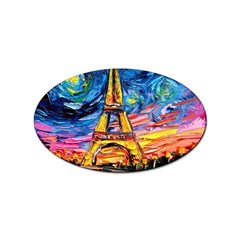 Eiffel Tower Starry Night Print Van Gogh Sticker Oval (100 Pack) by Sarkoni