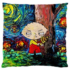 Cartoon Starry Night Vincent Van Gogh Standard Premium Plush Fleece Cushion Case (one Side) by Sarkoni