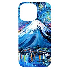 Mount Fuji Art Starry Night Van Gogh Iphone 14 Pro Max Black Uv Print Case