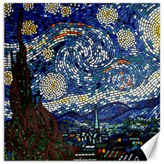 Mosaic Art Vincent Van Gogh s Starry Night Canvas 12  X 12  by Sarkoni