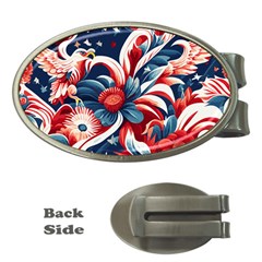 America Pattern Money Clips (oval)  by Valentinaart