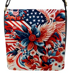 America Pattern Flap Closure Messenger Bag (s) by Valentinaart