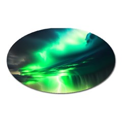 Lake Storm Neon Oval Magnet by Bangk1t