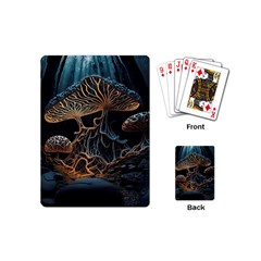 Forest Mushroom Wood Playing Cards Single Design (mini) by Bangk1t