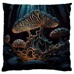 Forest Mushroom Wood Large Cushion Case (two Sides)