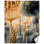 Garden Mushrooms Tree Flower Canvas 16  x 20 