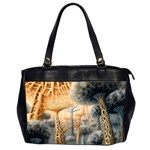 Garden Mushrooms Tree Flower Oversize Office Handbag (2 Sides)