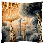 Garden Mushrooms Tree Flower Standard Premium Plush Fleece Cushion Case (One Side)
