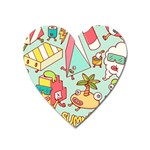 Summer Up Cute Doodle Heart Magnet