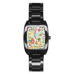 Summer Up Cute Doodle Stainless Steel Barrel Watch