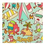 Summer Up Cute Doodle Banner and Sign 4  x 4 