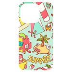 Summer Up Cute Doodle iPhone 14 Pro Black UV Print Case