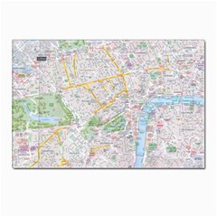 London City Map Postcards 5  X 7  (pkg Of 10) by Bedest