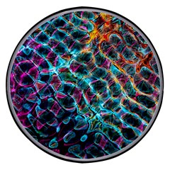 Fractal Abstract Waves Background Wallpaper Wireless Fast Charger(black) by Ravend