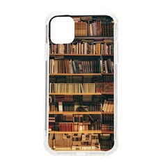 Books On Bookshelf Assorted Color Book Lot In Bookcase Library Iphone 11 Tpu Uv Print Case by Ravend
