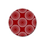 Background-red Rubber Round Coaster (4 pack)