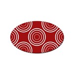 Background-red Sticker Oval (10 pack)