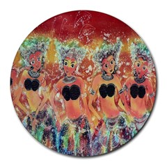 Indonesia-lukisan-picture Round Mousepad by nateshop