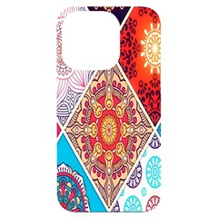 Mandala Pattern, Desenho, Designs, Glitter, Pattern Iphone 14 Pro Black Uv Print Case by nateshop