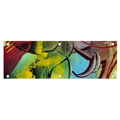 Detail Of A Bright Abstract Painted Art Background Texture Colors Banner And Sign 6  X 2  by Ndabl3x