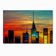 New York City Skyline Usa Postcards 5  X 7  (pkg Of 10) by Ndabl3x