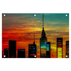 New York City Skyline Usa Banner And Sign 6  X 4  by Ndabl3x