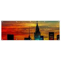 New York City Skyline Usa Banner And Sign 12  X 4  by Ndabl3x