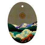 Surreal Art Psychadelic Mountain Ornament (Oval)