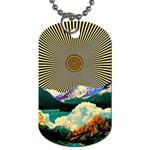 Surreal Art Psychadelic Mountain Dog Tag (Two Sides)