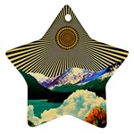 Surreal Art Psychadelic Mountain Star Ornament (Two Sides)