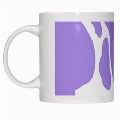 Cow Print, Aesthetic,violelilac, Animal, Purple, Simple White Mug by nateshop