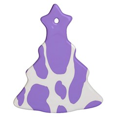 Cow Print, Aesthetic,violelilac, Animal, Purple, Simple Christmas Tree Ornament (two Sides) by nateshop