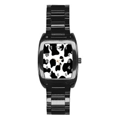 Black And White Cow Print,wallpaper Stainless Steel Barrel Watch by nateshop