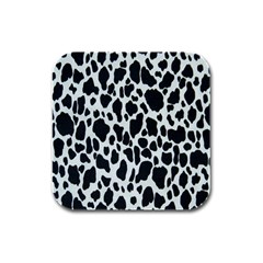 Black And White Cow Print 10 Cow Print, Hd Wallpaper Rubber Square Coaster (4 Pack) by nateshop