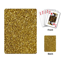 Gold Glittering Background Gold Glitter Texture, Close-up Playing Cards Single Design (rectangle) by nateshop