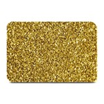 Gold Glittering Background Gold Glitter Texture, Close-up Plate Mats 18 x12  Plate Mat