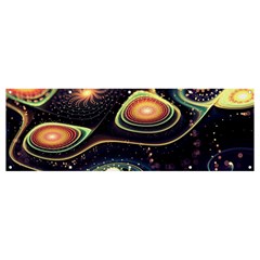 Psychedelic Trippy Abstract 3d Digital Art Banner And Sign 12  X 4  by Bedest