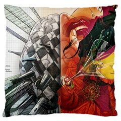 Left And Right Brain Illustration Splitting Abstract Anatomy Standard Premium Plush Fleece Cushion Case (one Side) by Bedest