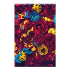 Psychedelic Digital Art Colorful Flower Abstract Multi Colored Shower Curtain 48  X 72  (small)  by Bedest